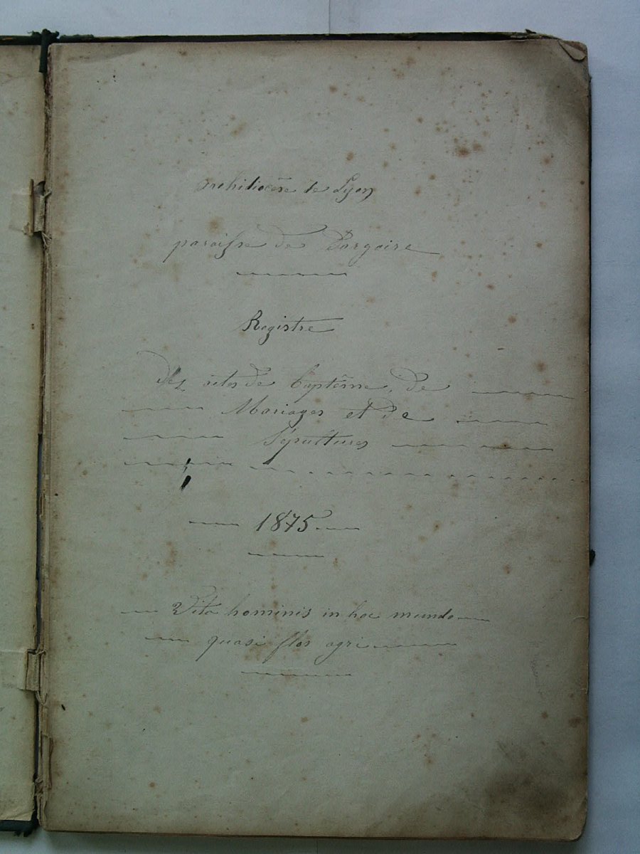 Page du registre